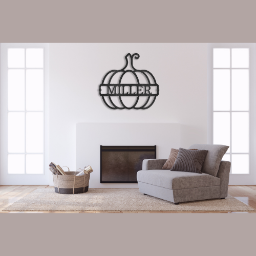 Big Pumpkin Monogram - Steel Sign
